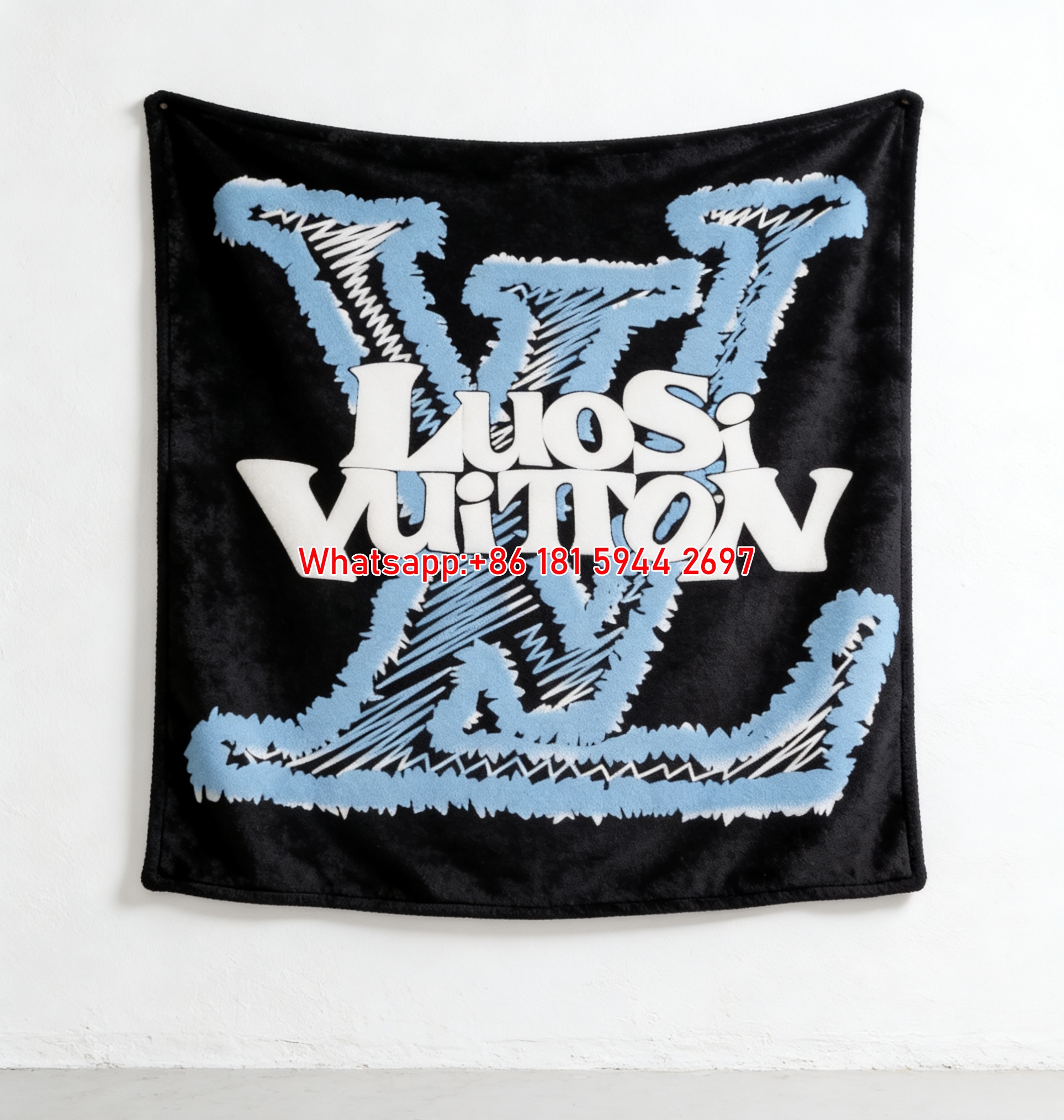 LuoSi Vuitton Flannel Blanket LV-Inspired Graphic Blanket 051
